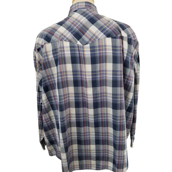 Plains Western Wear Big Man Western Snap Front Shirt Size 3X 12021-0336 - Picture 4 of 7